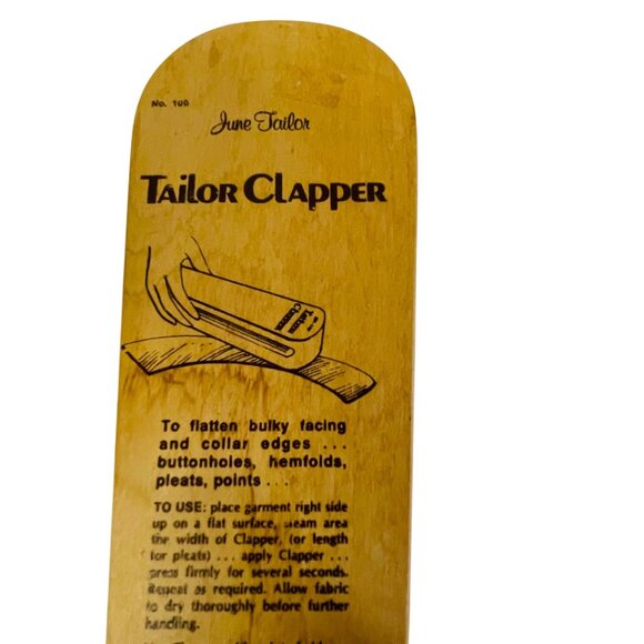 June Tailor Tailor Clapper Wood Pressing Tool For Seamstress  Quilters 9" x 3" - Picture 4 of 4